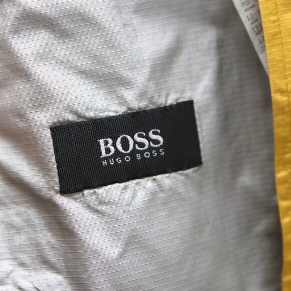 Vintage HUGO BOSS Sport 90s BOXER Jacket Yellow Black Lightweight - Picture 7 of 16